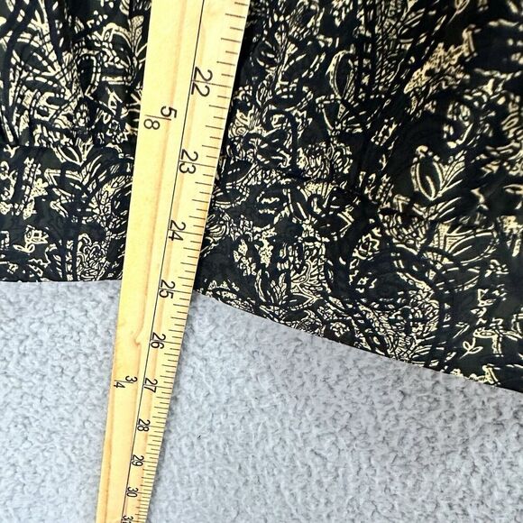 Vintage Y2K The Limited Top Womens Small Black Paisley Print Pleated Boho Hippie - Picture 7 of 7